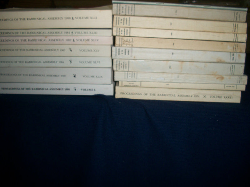 1957-1988 PROCEEDINGS OF RABBINCAL ASSEMBLY PERIODICAL LOT OF 16 - KD 796