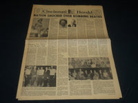 1963 SEPT 20 CINCINNATI HERALD NEWSPAPER - NATION SHOCKED OVER BOMBING - NP 4397