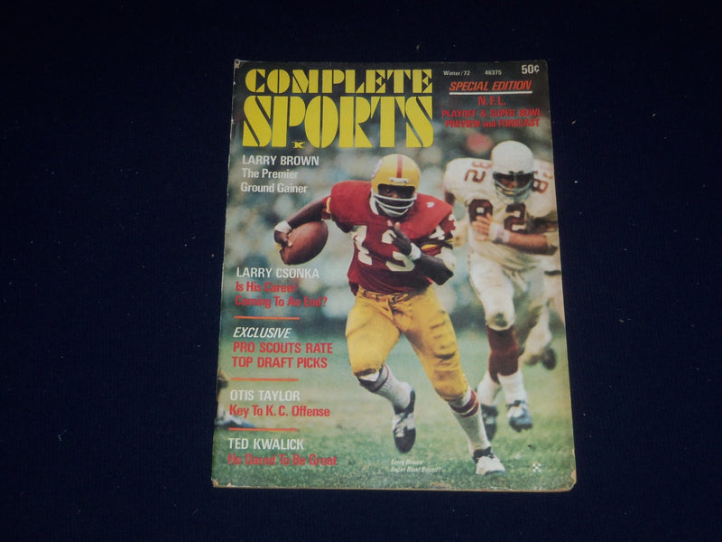 1972 WINTER COMPLETE SPORTS MAGAZINE - LARRY BROWN COVER - SP 5371