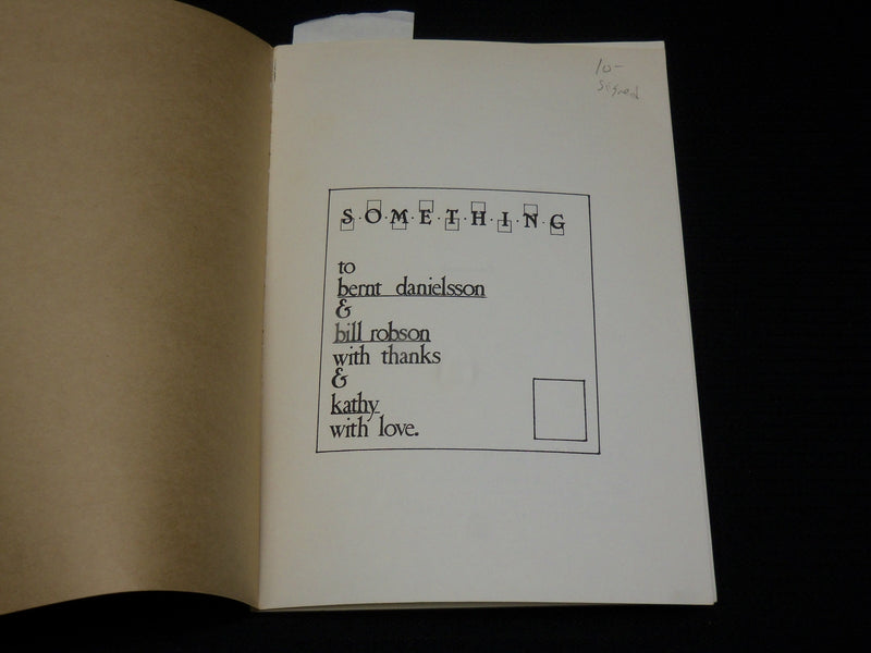1979 SOMETHING SOFTCOVER BOOK SIGNED BY JOHN YAMRUS - J 7021