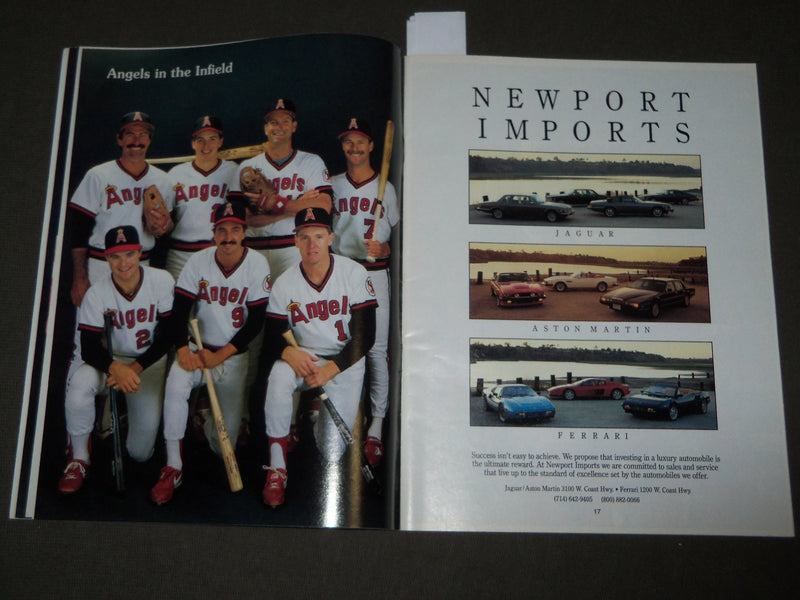 1986 ANGELS VS. REDSOX PLAYOFF BASEBALL PROGRAM - HALO MAGAZINE - J 2724