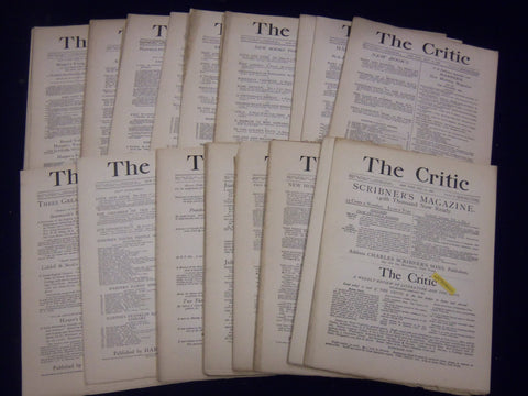 1886 THE CRITIC MAGAZINE LOT OF 25 ISSUES - GREAT REVIEWS & ARTICLES - WR 798