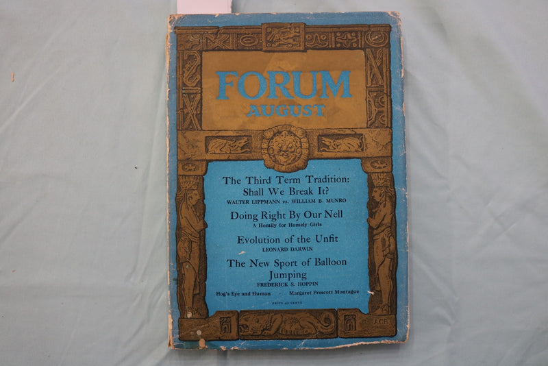 1927 AUGUST THE FORUM MAGAZINE - THIRD TERM TRADITION - K 3281