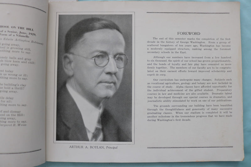 1929 THE HATCHET GEORGE WASHINGTON HIGH SCHOOL YEARBOOK - NEW YORK, NY - YB 3593