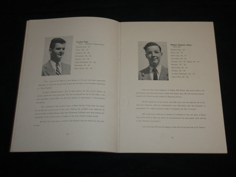 1947 THE MITRE ST. PETER'S SCHOOL YEARBOOK - PEEKSKILL NEW YORK - J 6654