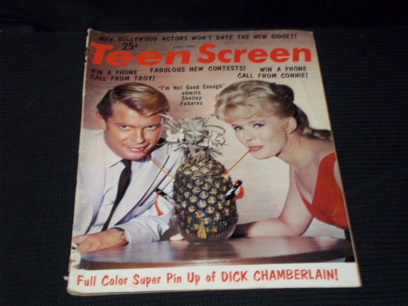 1963 JUNE TEEN SCREEN MAGAZINE - TROY & CONNIE FRONT COVER - E 15040