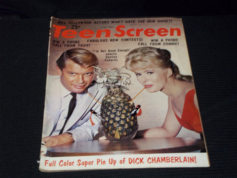 1963 JUNE TEEN SCREEN MAGAZINE - TROY & CONNIE FRONT COVER - E 15040