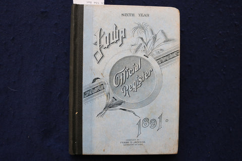 1891 IOWA OFFICIAL REGISTER - HARDCOVER BOOK - K 1765