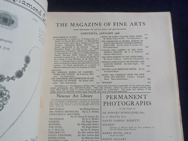1906 FEBRUARY THE MAGAZINE OF FINE ARTS -GREAT PHOTOS, STORIES & ADS - ST 7290