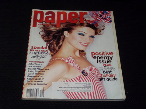 2002 JANUARY PAPER MAGAZINE - IVANA MILICEVIC FRONT COVER - E 2092