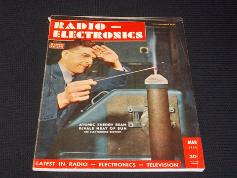1950 MARCH RADIO-ELECTRONICS MAGAZINE NICE COVERS & INSIDE CONTENT - E 2315