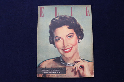 1952 JANUARY 31 ELLE MAGAZINE - AVA GARDNER - FRENCH COVER - E 23751
