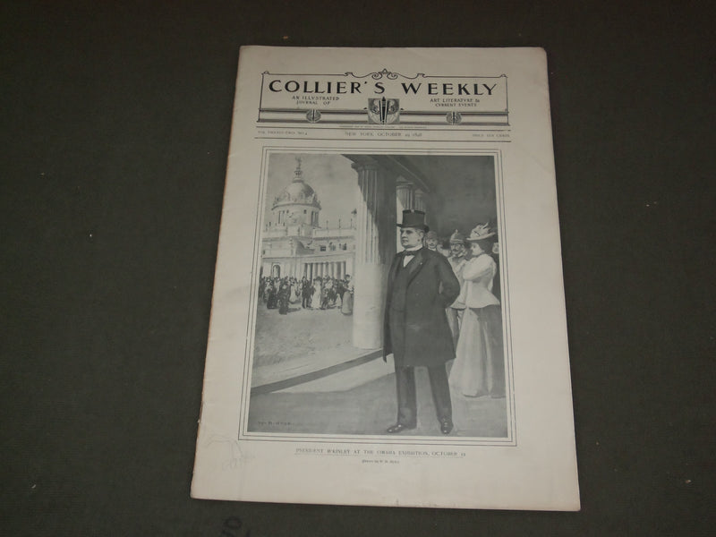 1898 OCT 29 COLLIER'S MAGAZINE - PRESIDENT M'KINLEY AT OBAHA EXHIBITION - F 572
