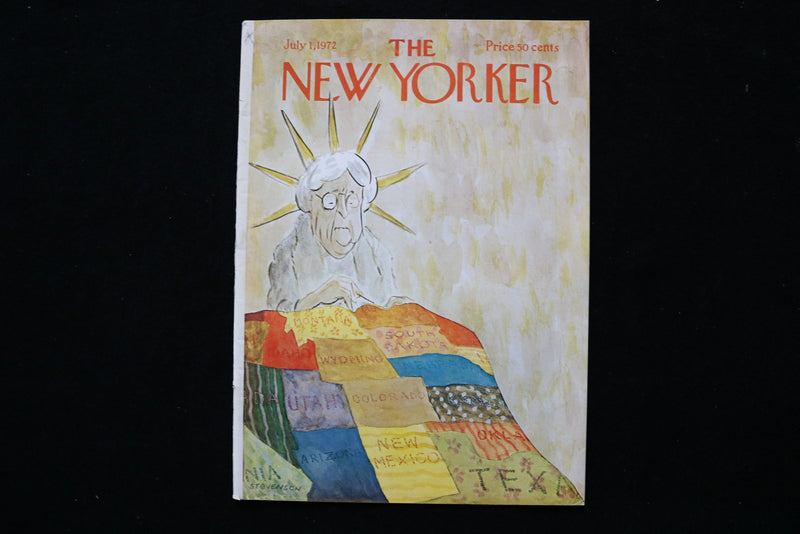 1972 JULY 1 NEW YORKER MAGAZINE - GREAT ILLUSTRATED COVER - NY 2863