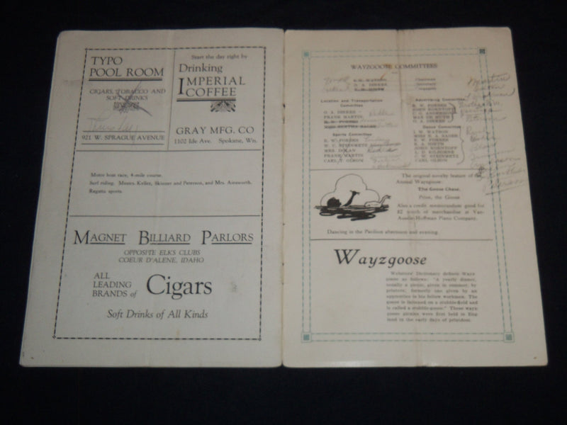 1996 AUGUST 3 VICTORY WAYZGOOSE 10TH ANNUAL SOUVENIR PROGRAM - IDAHO - J 8582