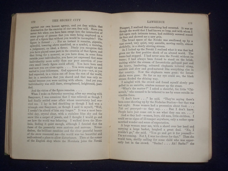 1919 THE SECRET CITY HARDCOVER BOOK BY HUGH WALPOLE - KD 9044