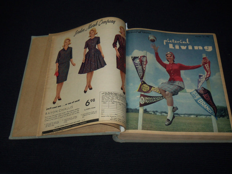 1962-1963 SUNDAY BOSTON ADVERTISER PICTORIAL BOUND VOLUME - KD 3806A