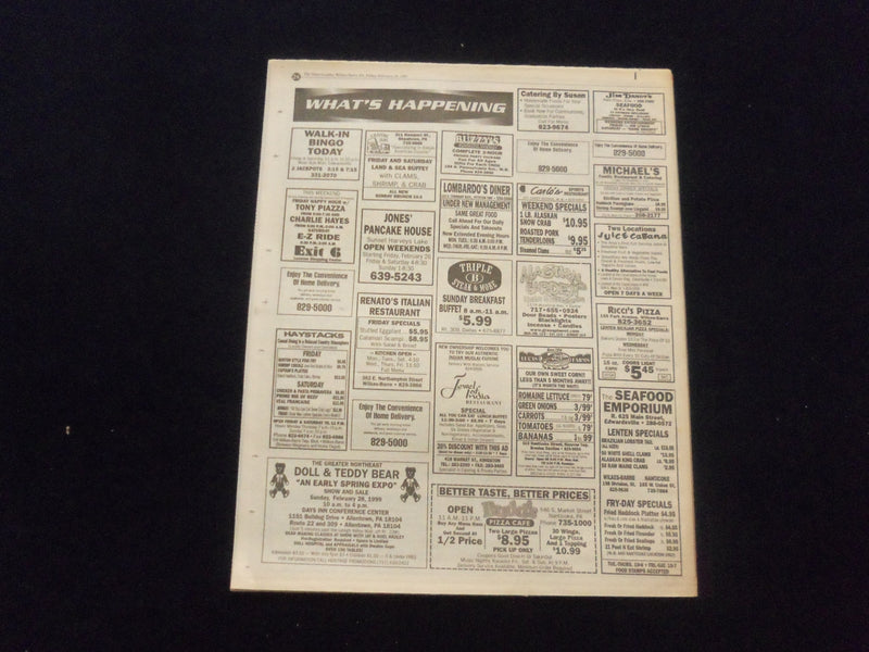 1998-99 WILKES-BARRE, PA TIMES LEADER NEWSPAPER - THE GUIDE - LOT OF 4 - NP 6218