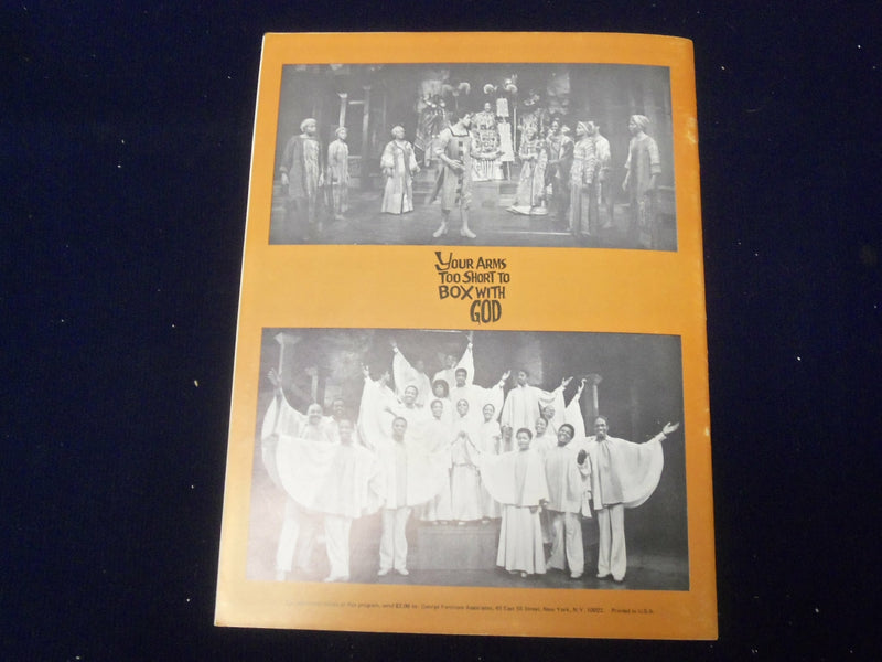 1970'S YOUR ARMS TOO SHORT TO BOX WITH GOD SOUVENIR SHOW PROGRAM - J 5004