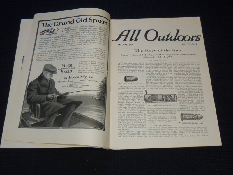 1919 JANUARY ALL OUTDOORS MAGAZINE - WHEN JACK FROST CALLS COVER - B 4128N