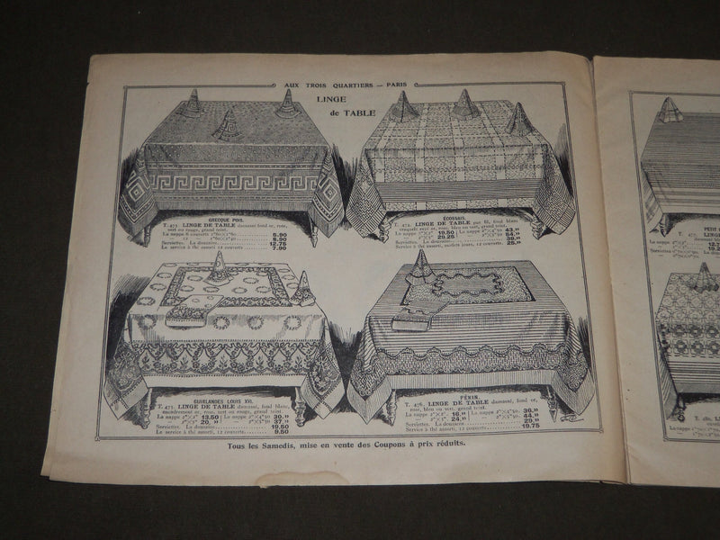1911 JANUARY 22 AUX TROIS QUARTIERS BLANC FRENCH CATALOGUE - PARIS - FR 1060