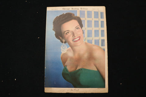 1949 AUGUST 21 CHICAGO SUNDAY TRIBUNE MAGAZINE - JANE RUSSELL COVER - E 26221