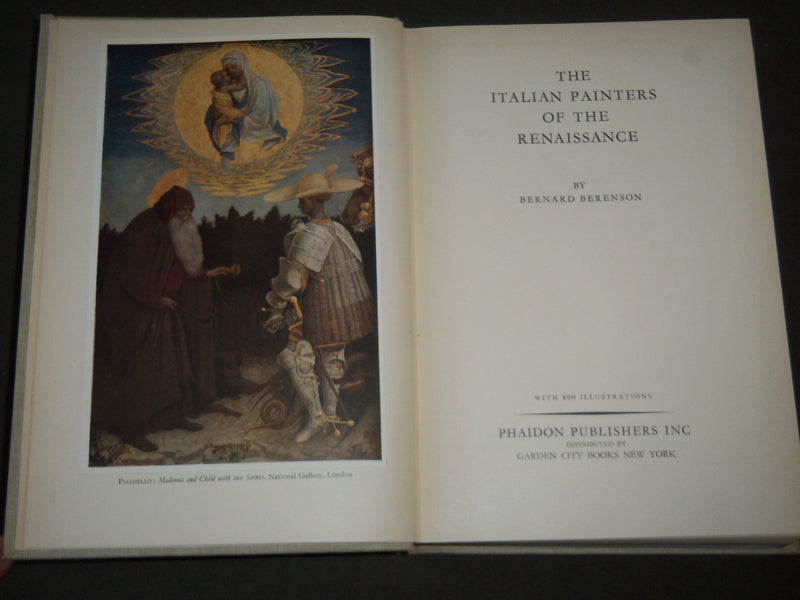 1952 THE ITALIAN PAINTERS OF THE RENAISSANCE BY BERNARD BRENSON BOOK - KD 3802