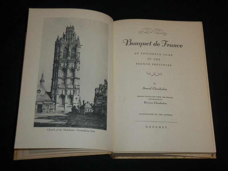 1963 BOUQUET DE FRANCE HARDCOVER BOOK BY SAMUEL CHAMBERLAIN - 7TH PRINT- KD 6774