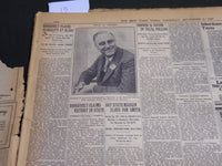 1928 NOVEMBER 8 NEW YORK TIMES - HOOVER WINS ALL BUT EIGHT STATES - NT 6930