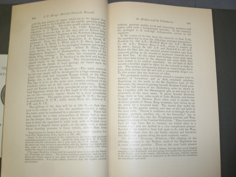 1908 BURIED CHANNELS BENEATH THE HUDSON AND ITS TRIBUTARIES - J 4907