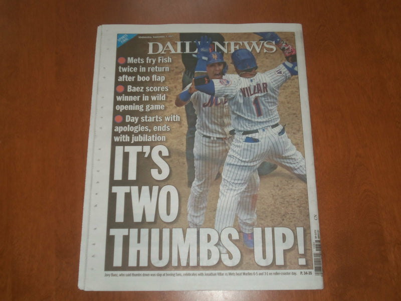 2021 SEPTEMBER 1 NEW YORK DAILY NEWS NEWSPAPER - PAID FOR FAKE VACCINATION CARDS