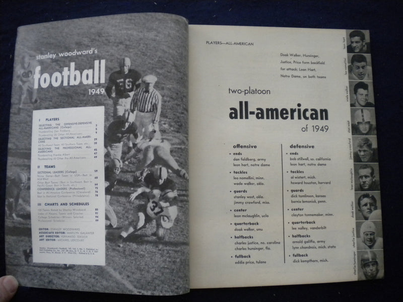 1949 STANLEY WOODWARD'S FOOTBALL MAGAZINE - DAN FOLDBERG COVER - B 439P