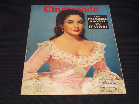 1957 MAY 9 CINEMONDE MAGAZINE - LIZ TAYLOR COVER - E 24809