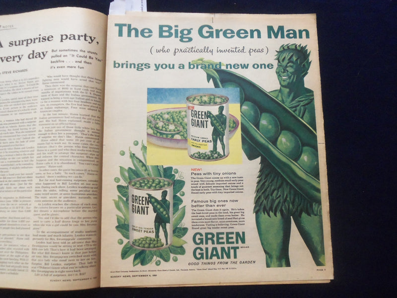 1959 SEP 6 NEW YORK NEWS COLOROTO MAGAZINE SECTION - EVA MARIE SAINT - J 9805