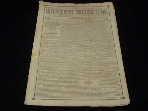 1851 JUNE 7 THE BOSTON MUSEUM NEWSPAPER - JOHN G. WHITTIER - NP 9021