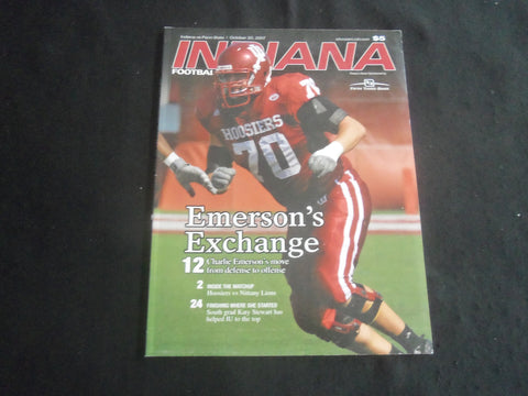 2007 OCT 20 FOOTBALL PROGRAM - INIDANA UNIVERSITY VS PENN STATE UNIV - B 5534E