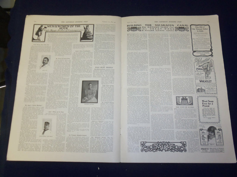 1899 APRIL 29 THE SATURDAY EVENING POST MAGAZINE - NICE ILLUSTRATIONS - B 6703