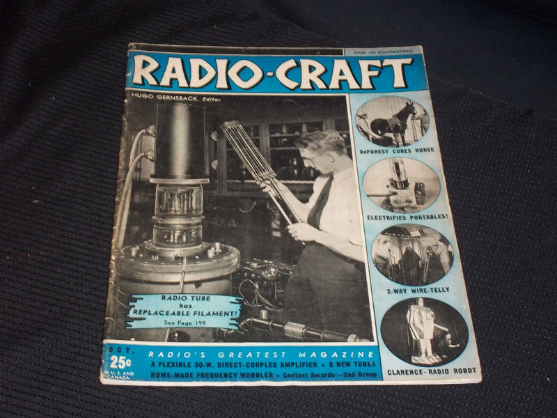 1939 OCTOBER RADIO-CRAFT MAGAZINE VERY NICE COVERS & ADS - E 415
