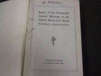1906-1910 UNITED STATES LIVE STOCK SANITARY ASSOCIATION REPORTS VOLUME - KD 80N