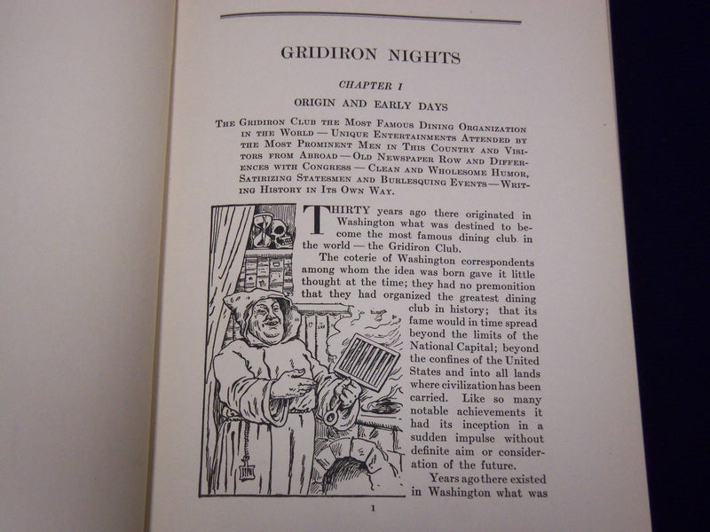 1915 GRIDIRON NIGHTS BY ARTHUR WALLACE DUNN BOOK - NICE ILLUSTRATIONS - KD 910H