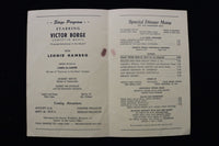 1950'S CAESAR'S MONTICELLO MENU - VICTOR BORGE SIGNED COVER - K 2863