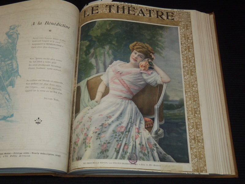 1907 JANUARY-JUNE LE THEATRE MAGAZINE BOUND VOLUME - 12 ISSUES - KD 2278J