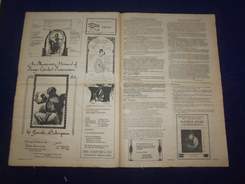 1978 HABIBI NEWSPAPER - VOLUME 4, NUMBER 11- MIDDLE EASTERN DANCE/MUSIC- NP 6867