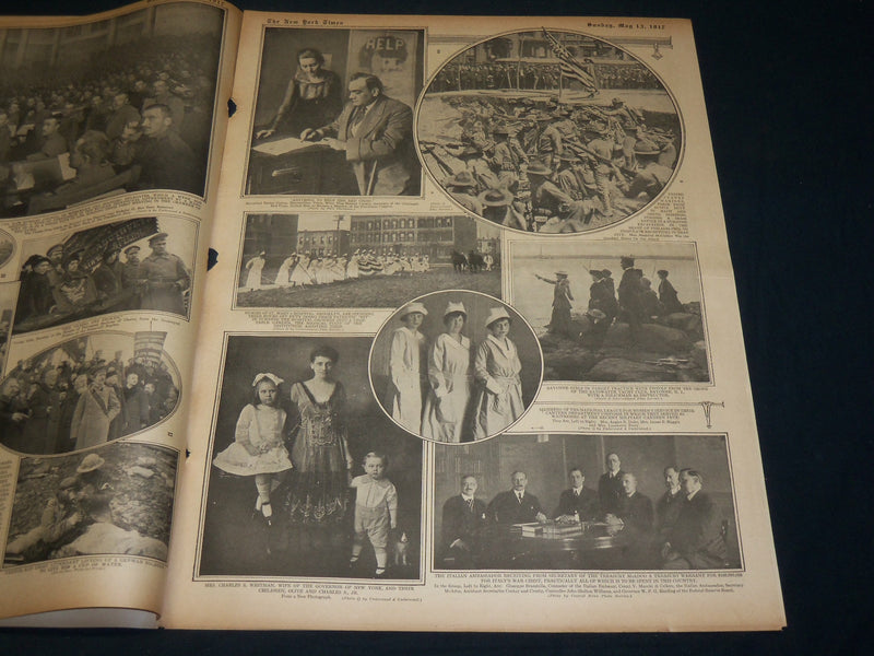 1917 MAY 13 NEW YORK TIMES ROTO PICTURE SECTION - WILSON & CABINET - NT 8986