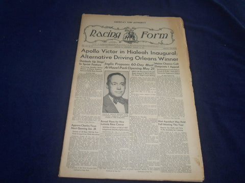 1965 JAN 18 THE DAILY RACING FORM - APOLLO VICTOR IN HIALEAH INAUGURAL - NP 5492