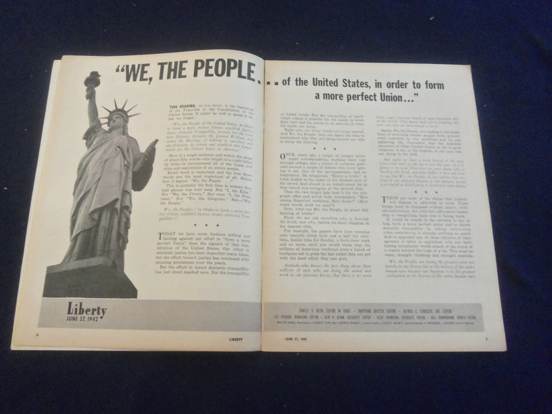 1942 JUNE 27 LIBERTY MAGAZINE - PROHIBITIOIN - WILL IT HAPPEN AGAIN? - B 4197N