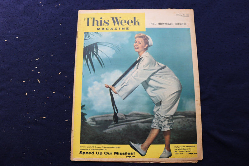 1958 JANUARY 26 THIS WEEK MAGAZINE - MITZI GAYNOR COVER - E 22914