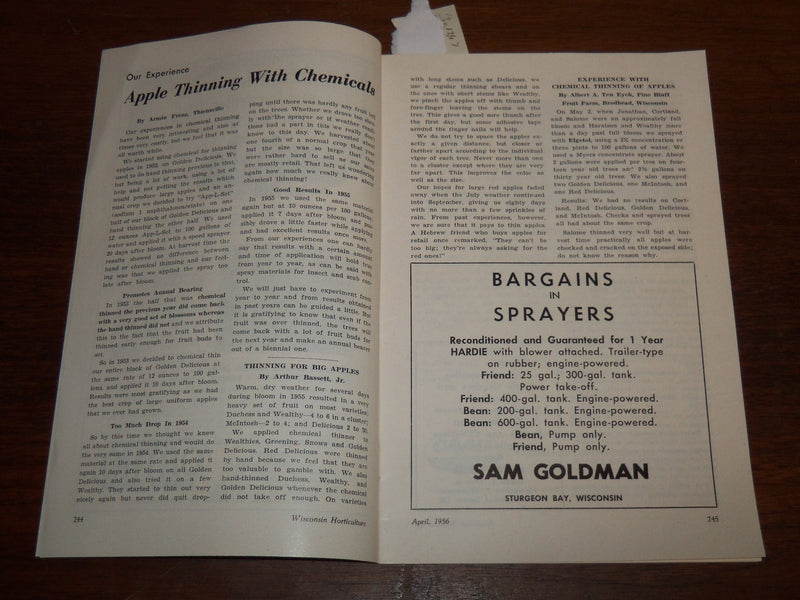 1956 APRIL WISCONSIN HORTICULTURE MAGAZINE - THE BLUE JAY COVER - K 1121