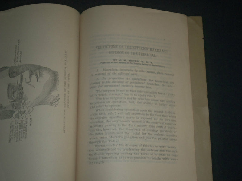 1800'S A CASE OF NEURECTOMY BOOK - SUPERIOR MAXILLARY OPERATION - J 3942