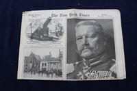 1914 DECEMBER 6 NEW YORK TIMES PICTURE SECTION - VON HINDEBERG - NP 8878